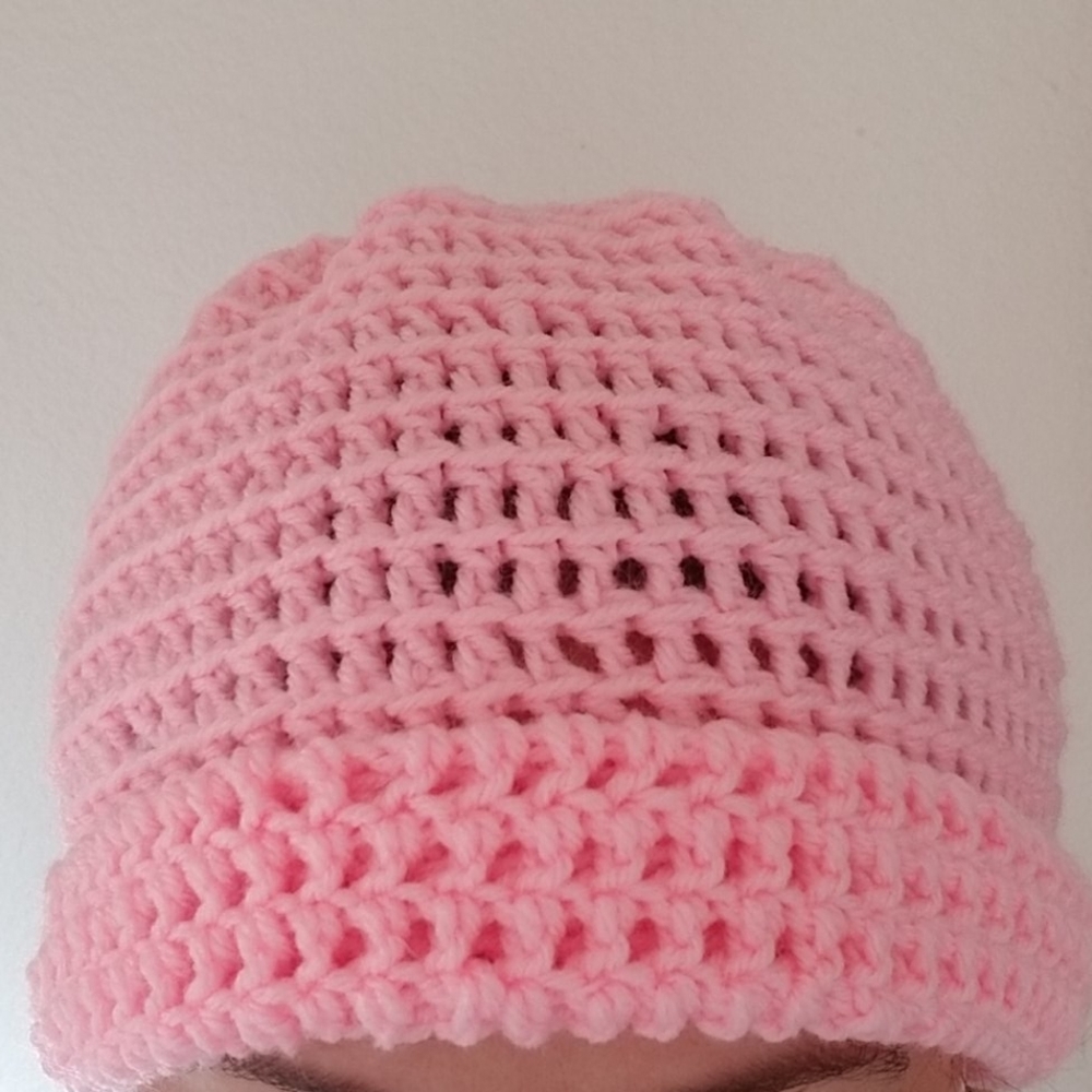 Barbie Pink Hand Crocheted Hat Beanie